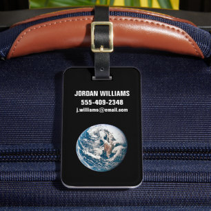 Etiqueta De Bagagem Uma Terra Tirada Da Nave Espacial Apollo 10.