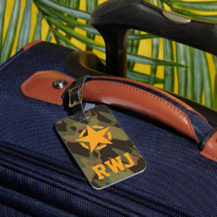 Etiqueta De Bagagem Uniforme de Camuflagem de Florestas Personalizadas