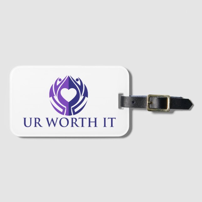 Etiqueta De Bagagem UR Worth It (Frente Horizontal)