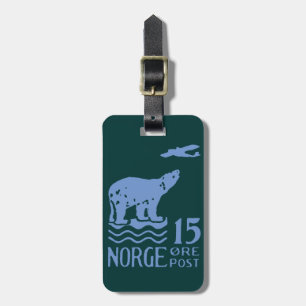Etiqueta De Bagagem Urso 1925 polar norueguês