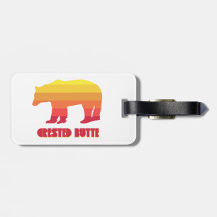Etiqueta De Bagagem Urso Arco Arco-Íris do Colorado, Butte Crestado