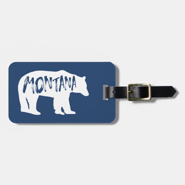Etiqueta De Bagagem Urso de Montana (Frente Horizontal)