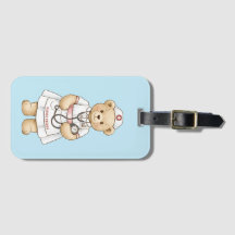 Urso de pelúcia enfermeira personalizado Nome Enfe
