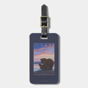 Etiqueta De Bagagem Urso e Cub - caril, Alaska