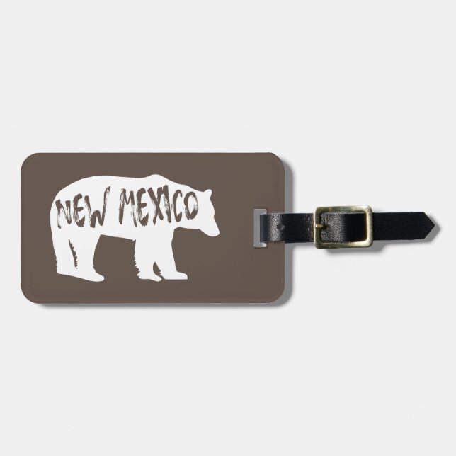 Etiqueta De Bagagem Urso Novo México (Frente Horizontal)