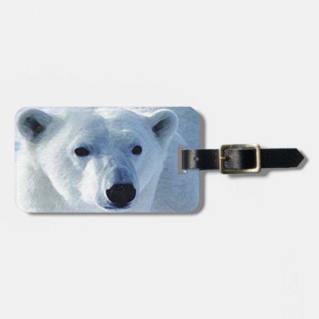 Etiqueta De Bagagem Urso Polar (Frente Horizontal)