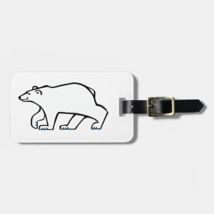 Etiqueta De Bagagem URSO POLAR - Vida selvagem árctica - Branco gelado
