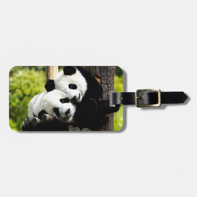 Etiqueta De Bagagem Ursos de panda (Frente Horizontal)