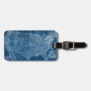 Etiqueta De Bagagem US Map Blueprint