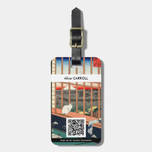 Etiqueta De Bagagem Utagawa Hiroshige - Campos de arroz Asakusa - Códi