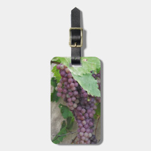 Etiqueta De Bagagem Uvas Roxas na Vinha