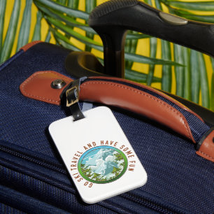 Etiqueta De Bagagem Vá ao Ski viagem e divirta-se com o logotipo viage