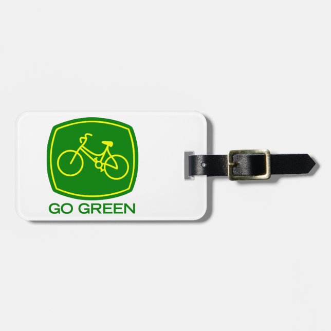 Etiqueta De Bagagem Vá Verde (Frente Horizontal)