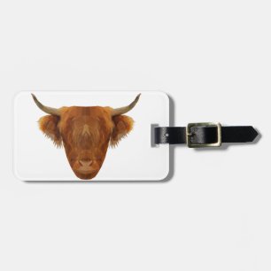 Etiqueta De Bagagem Vaca escocesa do animal de Scotland do gado das