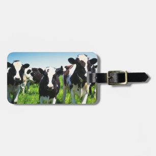 Etiqueta De Bagagem Vacas no campo, cidade de Betsukai, Hokkaido
