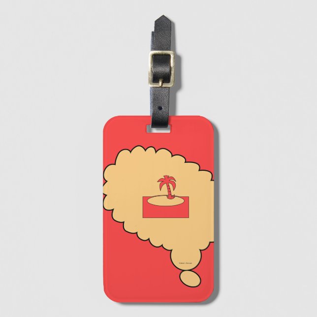 Etiqueta De Bagagem Vacation Dreaming (Frente Vertical)