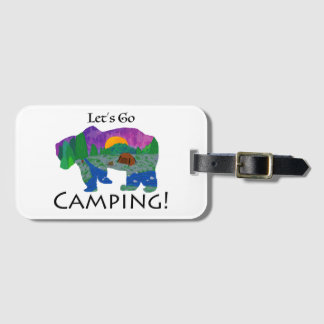 Etiqueta De Bagagem Vamos Acampar