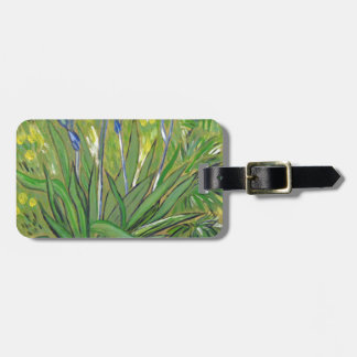 Etiqueta De Bagagem Van Gogh art Irises, reprodução acrílica