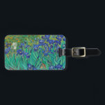 Etiqueta De Bagagem Van Gogh Irises. impressionismo floral azul<br><div class="desc">Etiqueta de mala Van Gogh "Irises". Arte do impressionismo floral azul.</div>