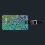 Etiqueta De Bagagem Van Gogh Irises. impressionismo floral azul<br><div class="desc">Etiqueta de mala Van Gogh "Irises". Arte do impressionismo floral azul.</div>