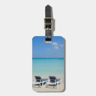 Etiqueta De Bagagem Varadero, Cuba. Areia e Cadeiras de Praia