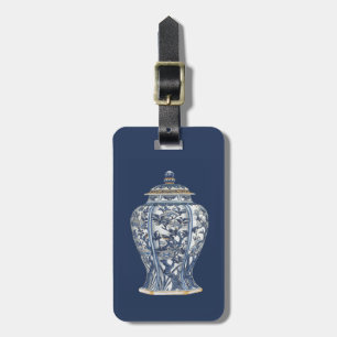 Etiqueta De Bagagem Vase de Porcelana Azul e Branco pelo Vision Studio