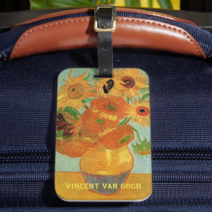 Etiqueta De Bagagem Vaso com Doze Girassóis por Vincent van Gogh