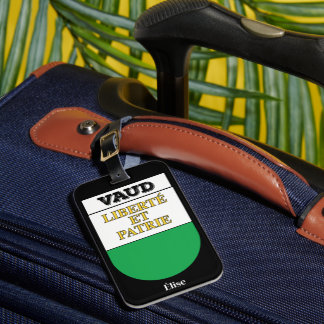 Etiqueta De Bagagem Vaud, Suiça | Casaco de Braços de Cantões Suíços