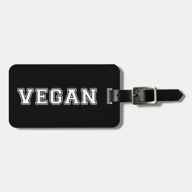 Etiqueta De Bagagem Vegan (Frente Horizontal)