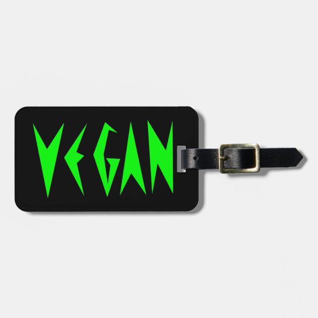 ETIQUETA DE BAGAGEM VEGAN (Frente Horizontal)