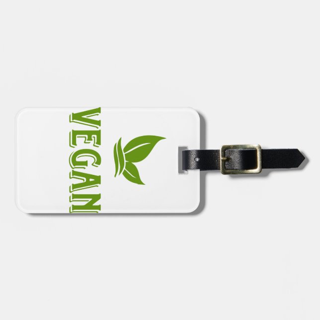 Etiqueta De Bagagem Vegan (Frente Horizontal)