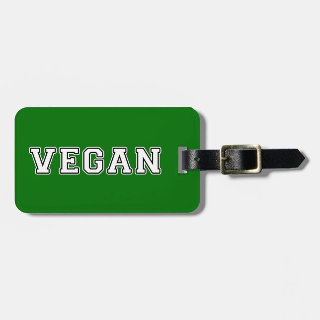 Etiqueta De Bagagem Vegan (Frente Horizontal)