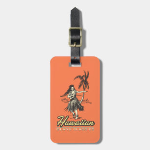 Etiqueta De Bagagem Vende-se a ilha havaiana Hula Girl Bright