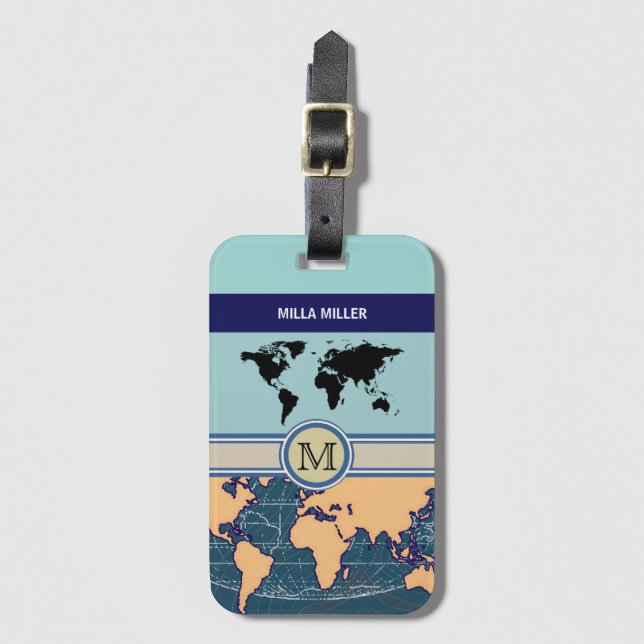 Etiqueta De Bagagem venha ver o mundo (Frente Vertical)