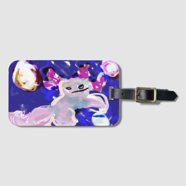 Etiqueta De Bagagem Verão de Axolotl (Frente Horizontal)