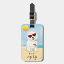 Etiqueta De Bagagem Verão Westie