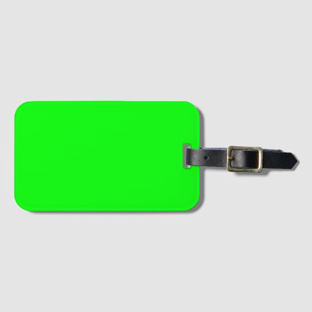 Etiqueta De Bagagem Verde (Frente Horizontal)