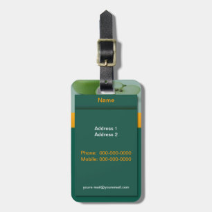 Etiqueta de Bagagem Verde da Apple