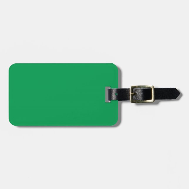 Etiqueta de bagagem verde e roxa com dois tons (Frente Horizontal)