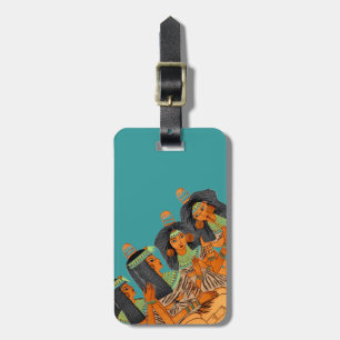 Etiqueta De Bagagem Verde egípcio das mulheres da forma do vintage