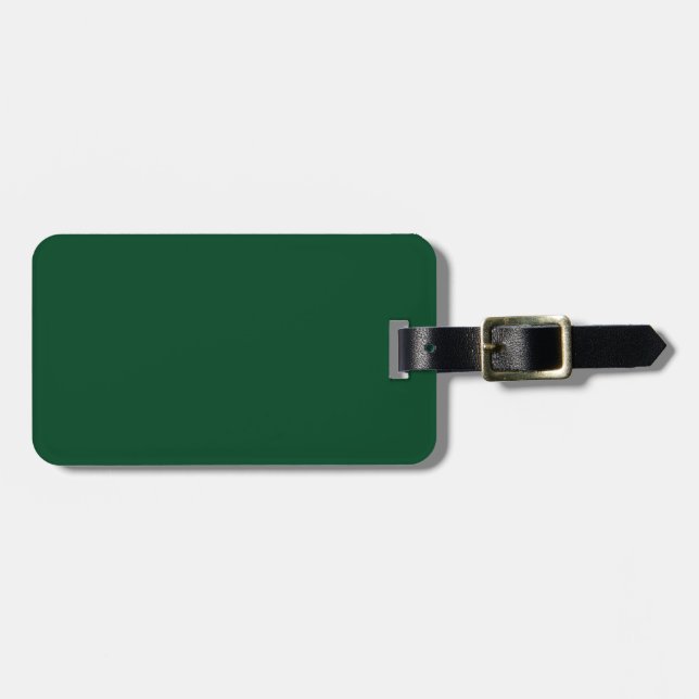 Etiqueta de Bagagem Verde Marrom e Floresta com Du (Frente Horizontal)
