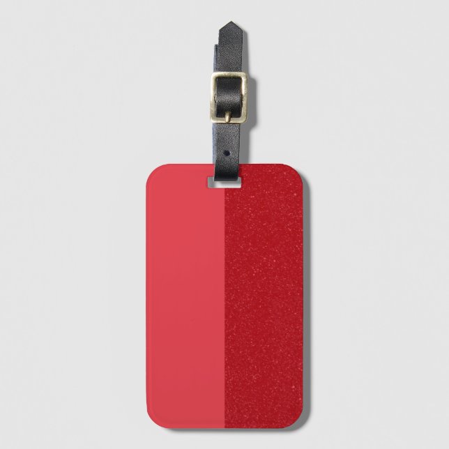 Etiqueta de Bagagem Vermelha Personalizada – Split (Frente Vertical)