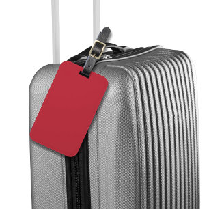 Etiqueta De Bagagem vermelho cardeal -em branco