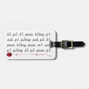 Etiqueta De Bagagem Vermelho de confecção de malhas da bola do fio dos