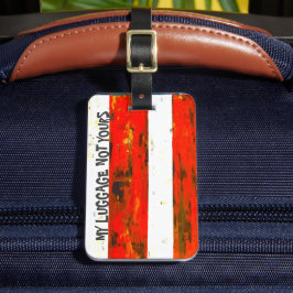 Etiqueta De Bagagem Vermelho e Branco