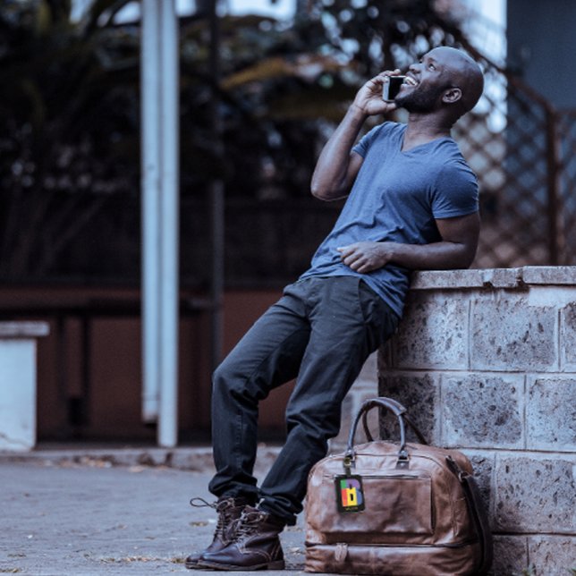 Etiqueta De Bagagem Vermelhos roxos vermelhos Vermelhos Monograma Inic (Criador carregado)