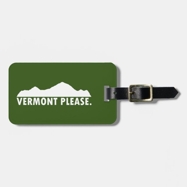 Etiqueta De Bagagem Vermont, por favor (Frente Horizontal)