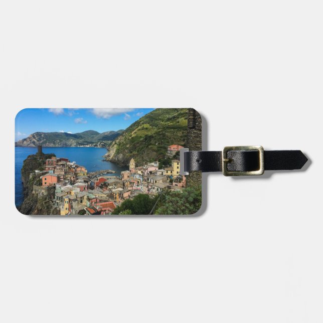 Etiqueta De Bagagem Vernazza, Cinque Terre, Itália, Europa (Frente Horizontal)
