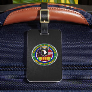 Etiqueta De Bagagem Veterano da 101ª Divisão Aerotransportada no Vietn