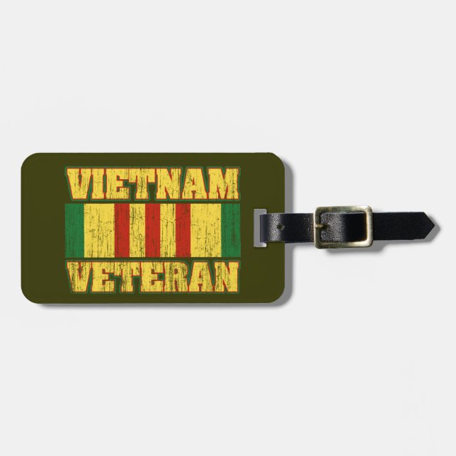 Etiqueta De Bagagem Veterano de Vietnam (Frente Horizontal)